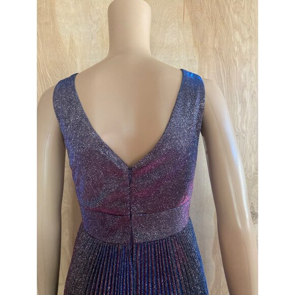 Cinderella Divine Maxi Dress #CH211 Pleated Glitter Metallic Purple Sz M EUC - Picture 16 of 16